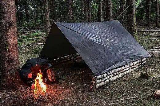 Mastering the A-Frame, AquaQuest Safari waterproof tarp in olive drab