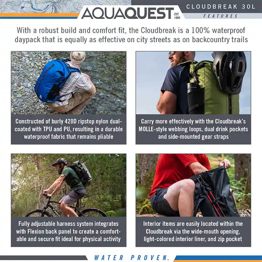 Cloudbreak Backpack 30L Backpacks   AquaQuest Waterproof